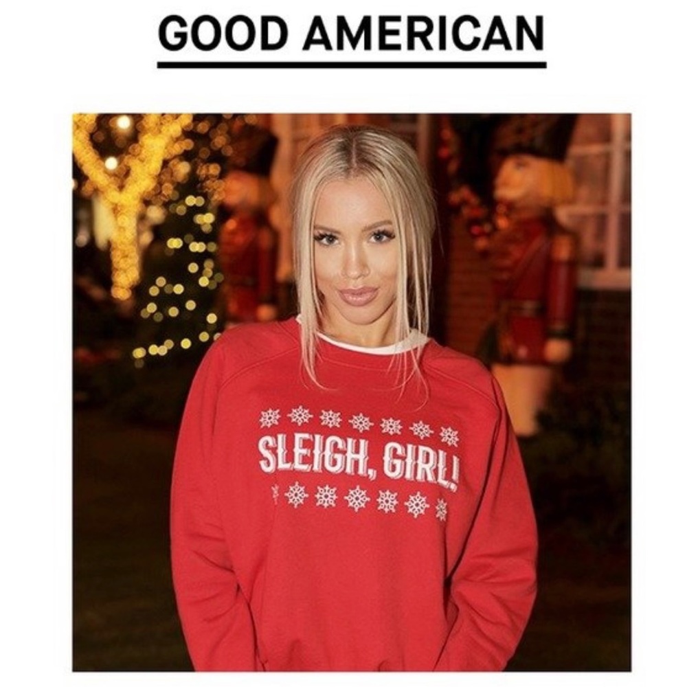 Authentic Good American Sleigh Girl Sweatshirt!